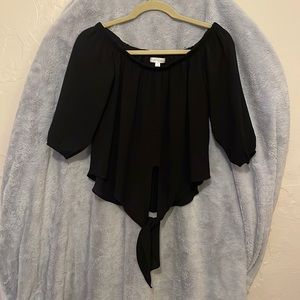 Off Shoulder Front Tie Top